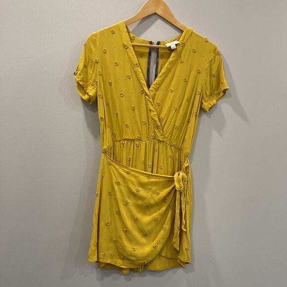 Ettiwa Anthropologie Yellow Skirt Romper Sz S - Picture 2 of 12